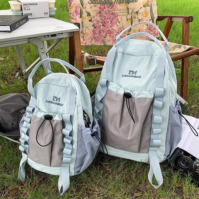 Contrast Color Backpack Student Travel Lightweight Backpack Large Capacity Backpack