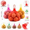 100Pcs Pack Egg Net Bag With Buckles Breathable Mesh Storage Bags Multi-Purpose Drawstring Closure Food Packaging Bags