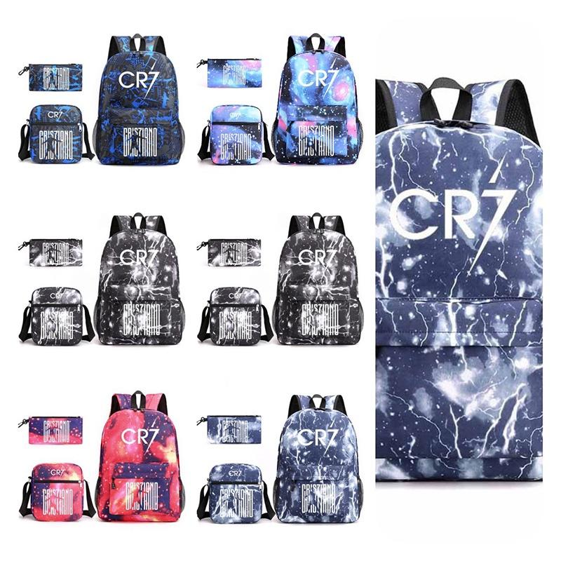 Fashionable Cr7c Teenager Backpack Set With Pen Bag Wholesale