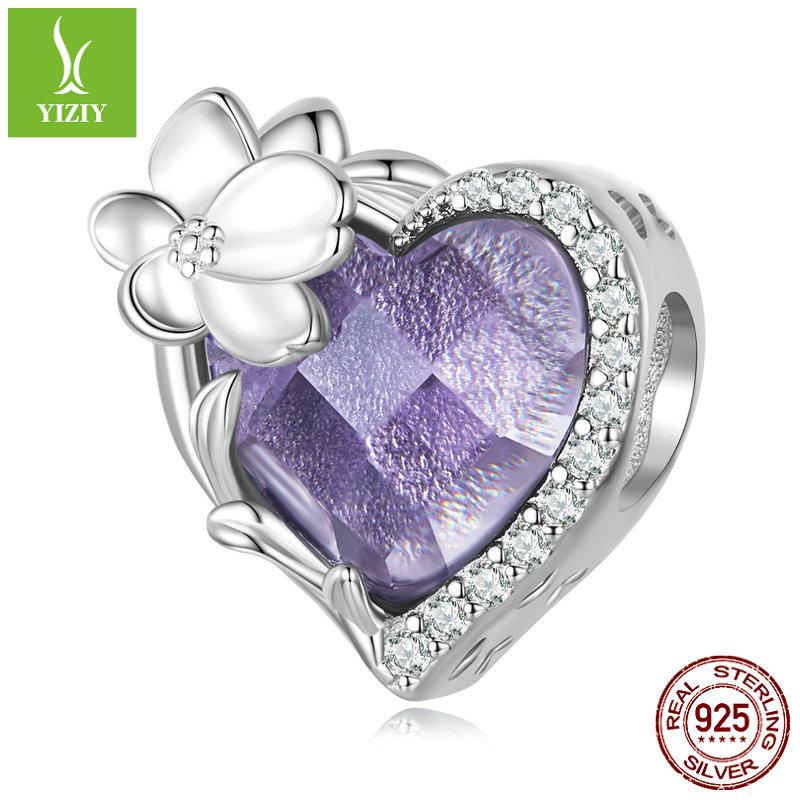 December Birthstone Bracelet Beads, Month Flower Language S925 Silver Love Bead Accessories