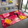 Gold/Red Rose Flowers 3D Printing Carpets Wedding Decor Large Area Rugs Valentine's Day Home Big Carpet Girl Room Gift Floor Mat