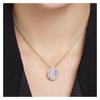 Swarovski Mesmera Octagon Cut Design Rhodium Plated Necklace Women's Silver 5669915BIANCO