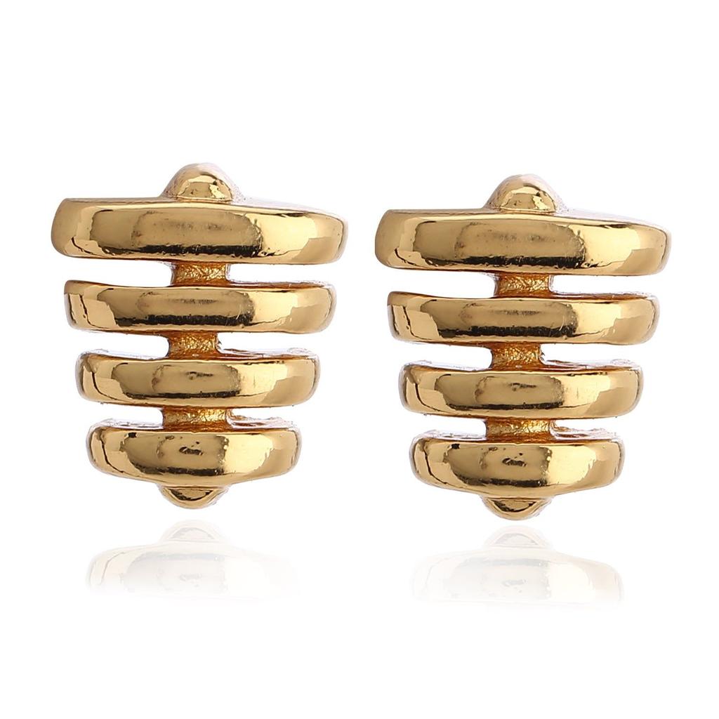 Combined Earrings with 24 Carat Gold Plated