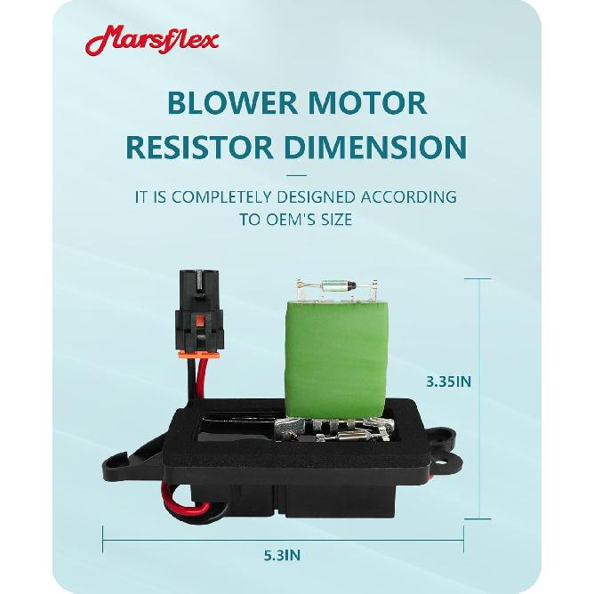 Marsflex Blower Motor Resistor 89019088 2003 2004 2005 2006 For Chevrolet Chevy Avalanche Silverado 1500 2500 Suburban Tahoe, For GMC Sierra Yukon,
