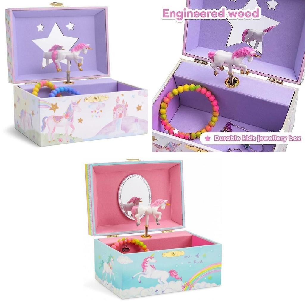 Unicorn Children's Music Box Jewelry Organizer New Year Birthday Gift Multifunctional Ce Certified
