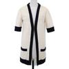 GUCCI [Good condition/domestic regular] 490346 Tweed collarless coat S White / blackUsed