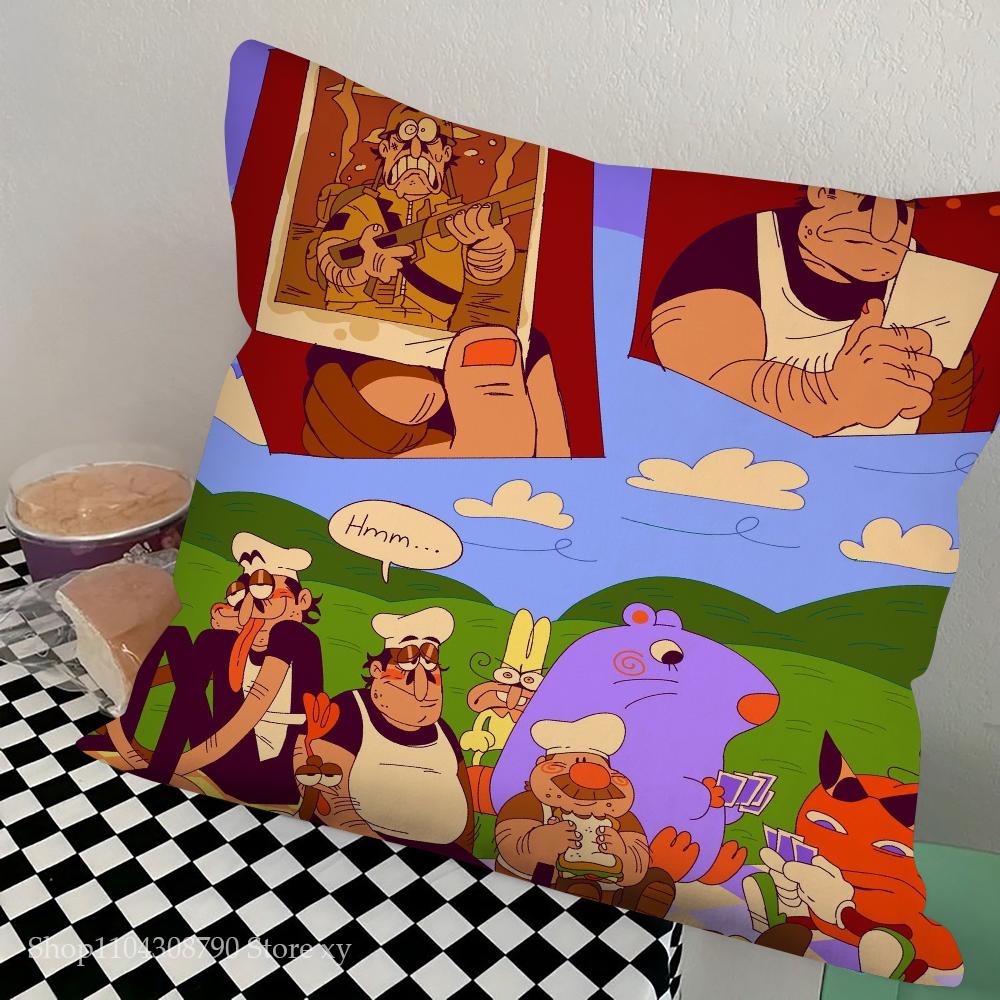 P-Pizza Tower Game Pillow Case Square Pillow Bedroom Sofa Leisure Comfort Cushion Car Living Room Home Decoration