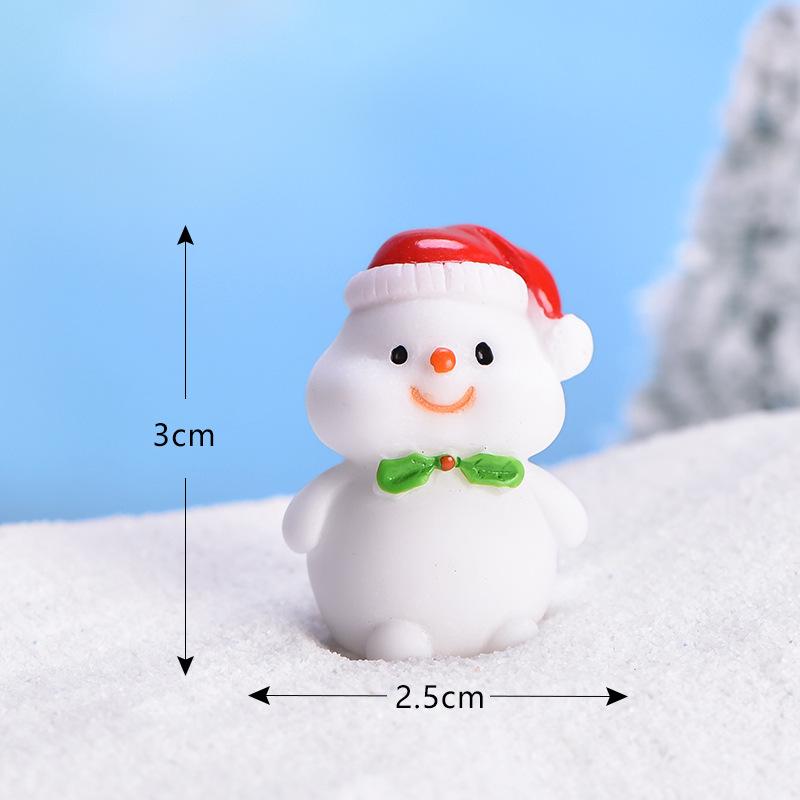 Santa & Snowman Micro Landscape DIY Bonsai Ornament - Christmas Gift Decoration