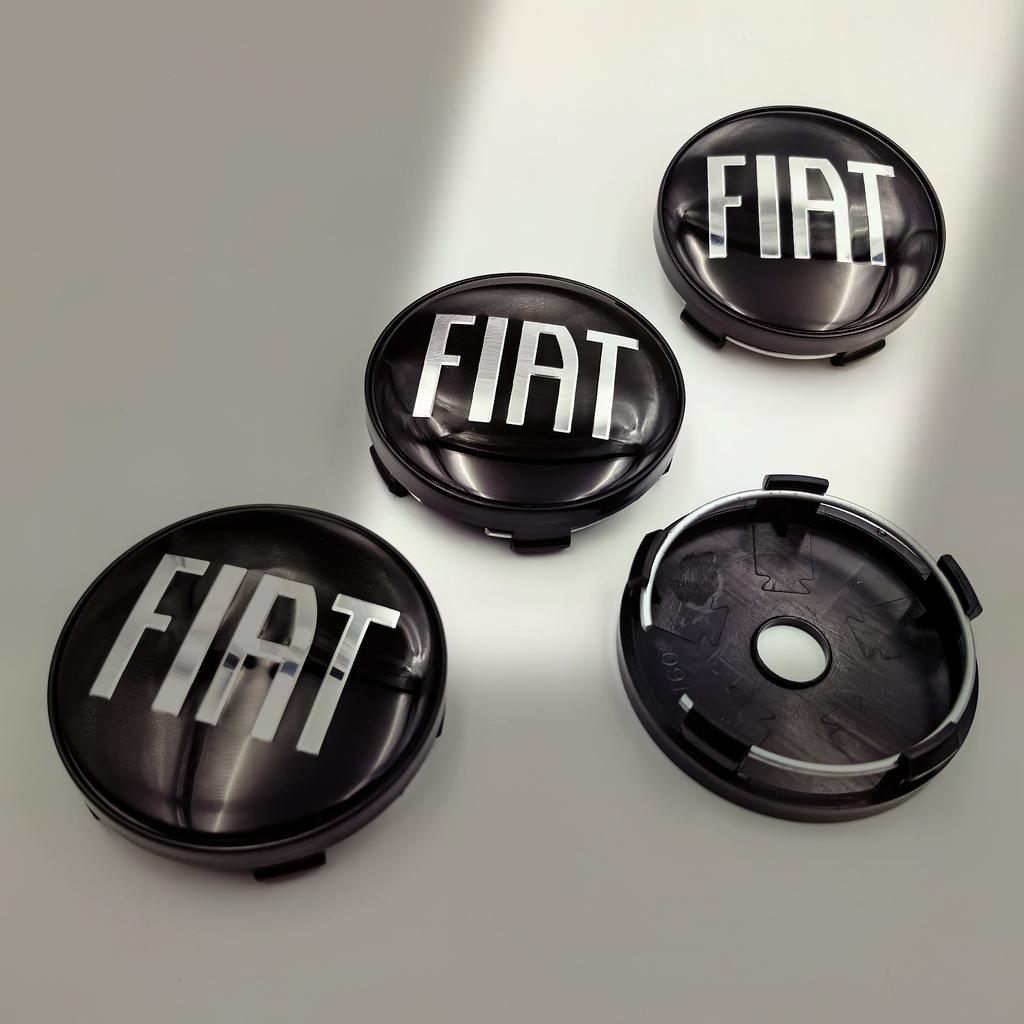 4 ks 60mm logo Fiat Krytky středů kol odznak-Prachotěsné kryty pro Fiat 500 124 125 Punto Bravo Stilo Panda Abarth-Emblémy na ráfky