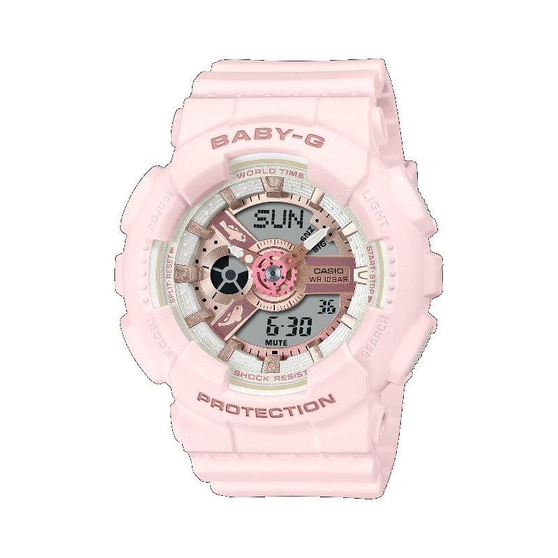Casio Men s Resin 100M Water Resistant Analog Shock Resistant Quartz Watch BA-110AQ-4A красный