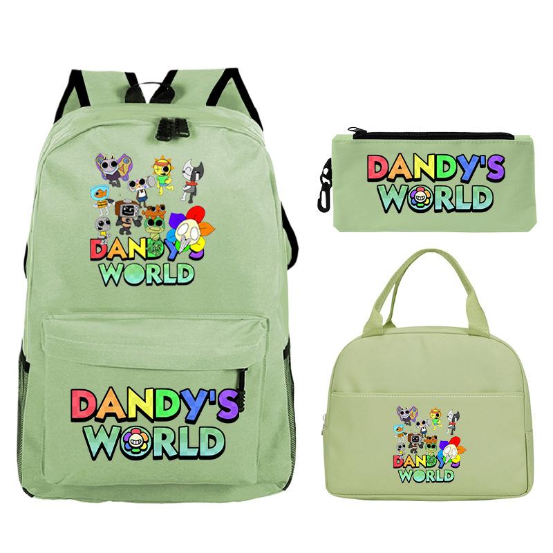 Dandy's World Game Merchandise Printed Children's School Bag Set Teen Backpack Three-piece Set