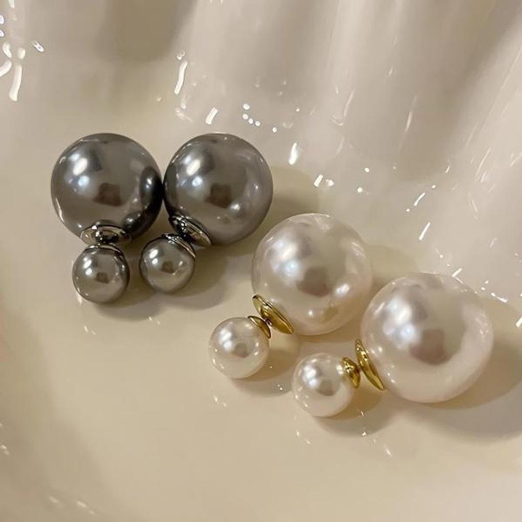 Damen Boss Side Perlenohrringe 2 Farben