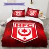 Hallescher FC Muster Bettwäsche, Steppbett Set Bettbezug Kissenbezug Haus Geburtstag Geschenk (1 Bettbezug + 2 Kissenbezüge, ohne Füllung)