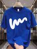 Unisex Black Crew Neck Tee Wave Line Print Oversized Short Sleeve Unisexs Summer Streetwear Casual Basic Comfort Daily Wear Top