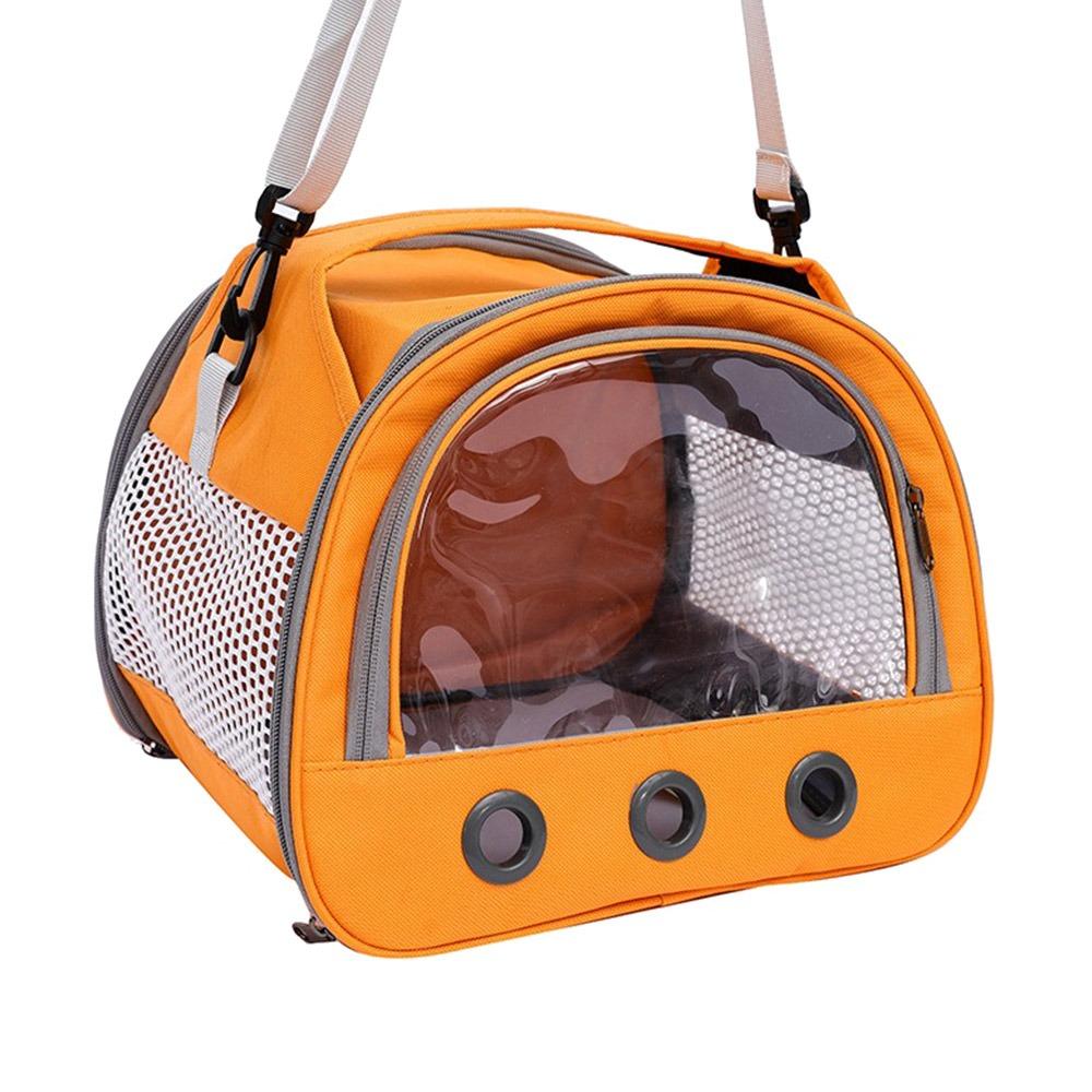 Clear Window Small Animal Travel Carrier Breathable Mesh Comfortable Pet Carrier Bag Safety Ventilation Kitten Outgoing Handbag