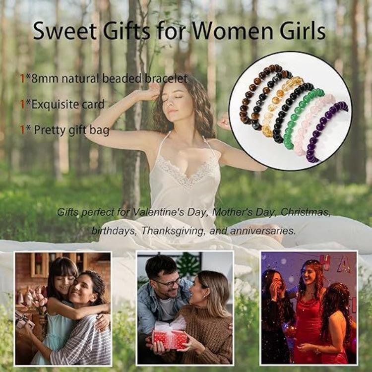 Fashion Triple Protection Natural Crystal Bracelet Gift Card Tiger Eye Natural Crystal Bracelet Fashion Bracelet