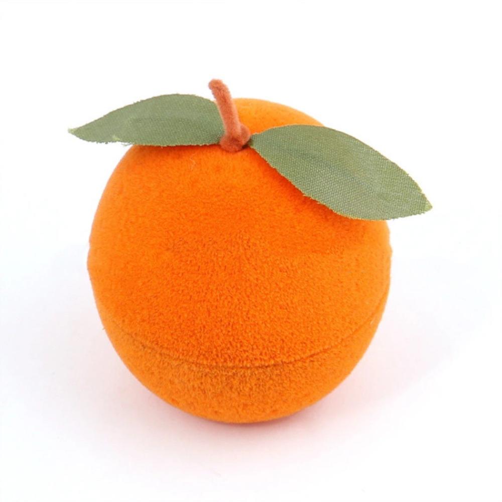 Dustyproof Flocking Jewelry Box Popular Orange Jewelry Box Orange Ring Box Valentine's Day