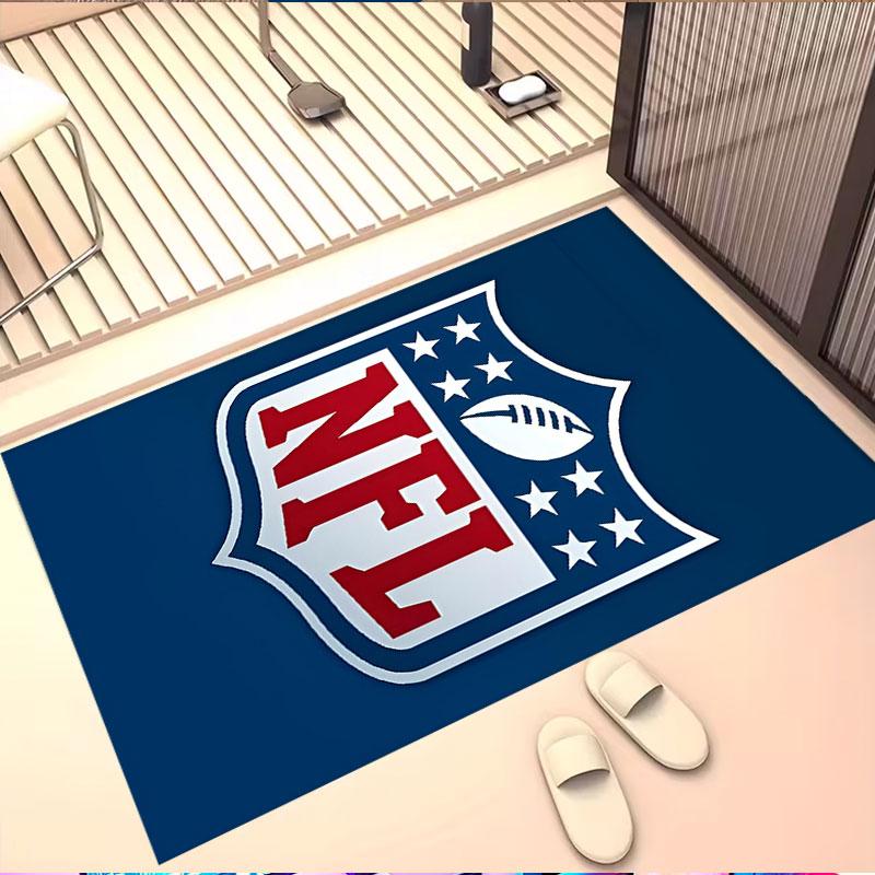 NFL Print Rug, Washable Floor Carpet, For Entryway Dorm Laundry Room Office Study, Home Decor Birthday Christmas Gift