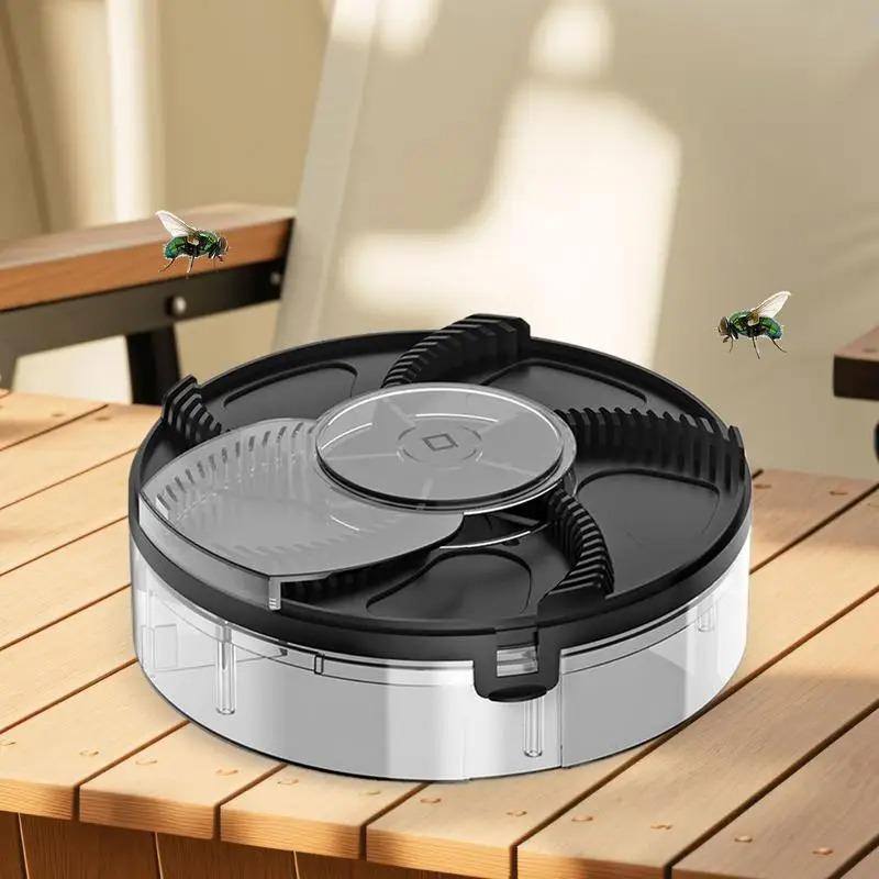 

USB Automatic Fly Catcher Electric Fly Trap Catcher Device Indoor Rechargeable Rotating Repel Tool Household Flying Control For Gnat