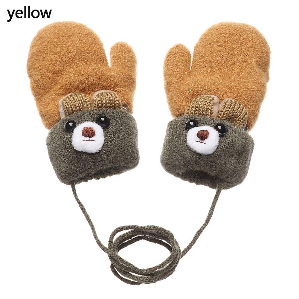 New Hot Baby Newborn Boys Girls Kids Gloves Thick Warm Knitted Mittens Cute Cartoon
