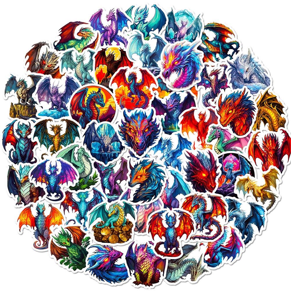 10 30 50Pcs Wings Of Fire Dragon Animal Cartoon Anime Stickers Skateboard Laptop Motorcycle Phone Car Luggage Waterproof Sticker