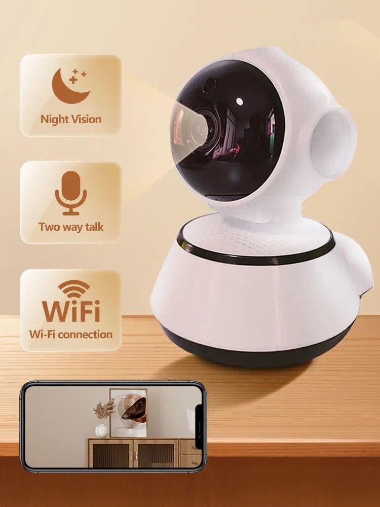 

IP Camera HD Cloud Smart Home Wireless Intelligent Auto Tracking Of Human Surveillance Camera CCTV Network Wifi Camera White