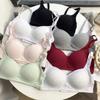 Nahtloser Push-Up-BH für Mädchen, kabellos, bequeme BHs, Baumwoll-Bralette, Studentenunterwäsche, einfarbig, Büstenhalter 32 bis 38
