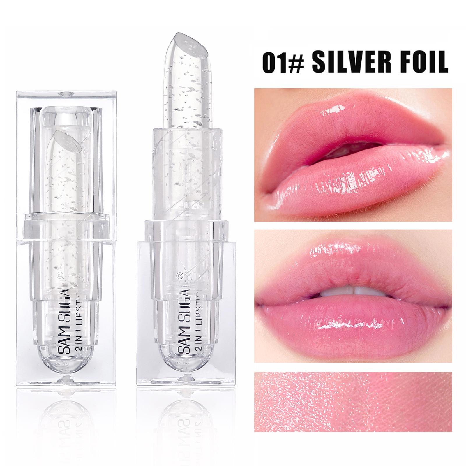 

Трехцветная прозрачная увлажняющая и питательная помада с сухими цветами, удаляет омертвевшую кожу и улучшает цвет губ, помада с золотой фольгой