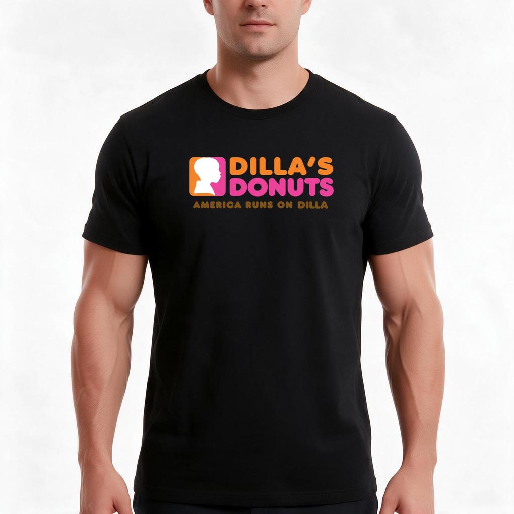 America Runs On Dilla Tshirt Summer Casual Cotton Tee Oversized Streetwear Tops Vintage Graphic Print Unisex Unisex Unisex