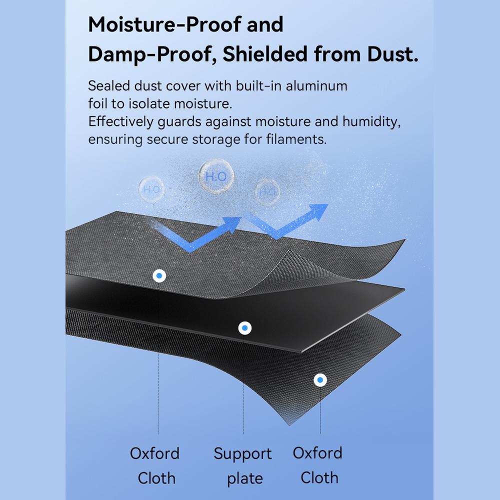 Creality Filament Storage Box with Two Tiered Rack Large Magnetic Door Design Moisture Proof and Damp Proof Capacity