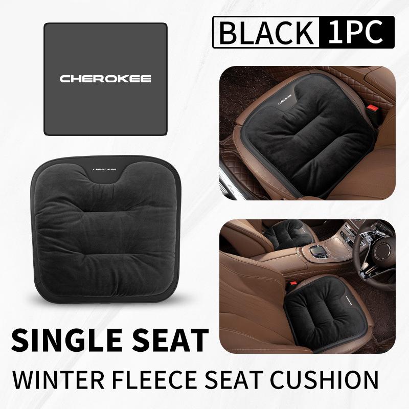 Car Flannel Seat Pad Front Rear Seats Cushion Winter Warm Mat For Jeep Wrangler-JK Liberty JL Cherokee Patriot Commander ALU1