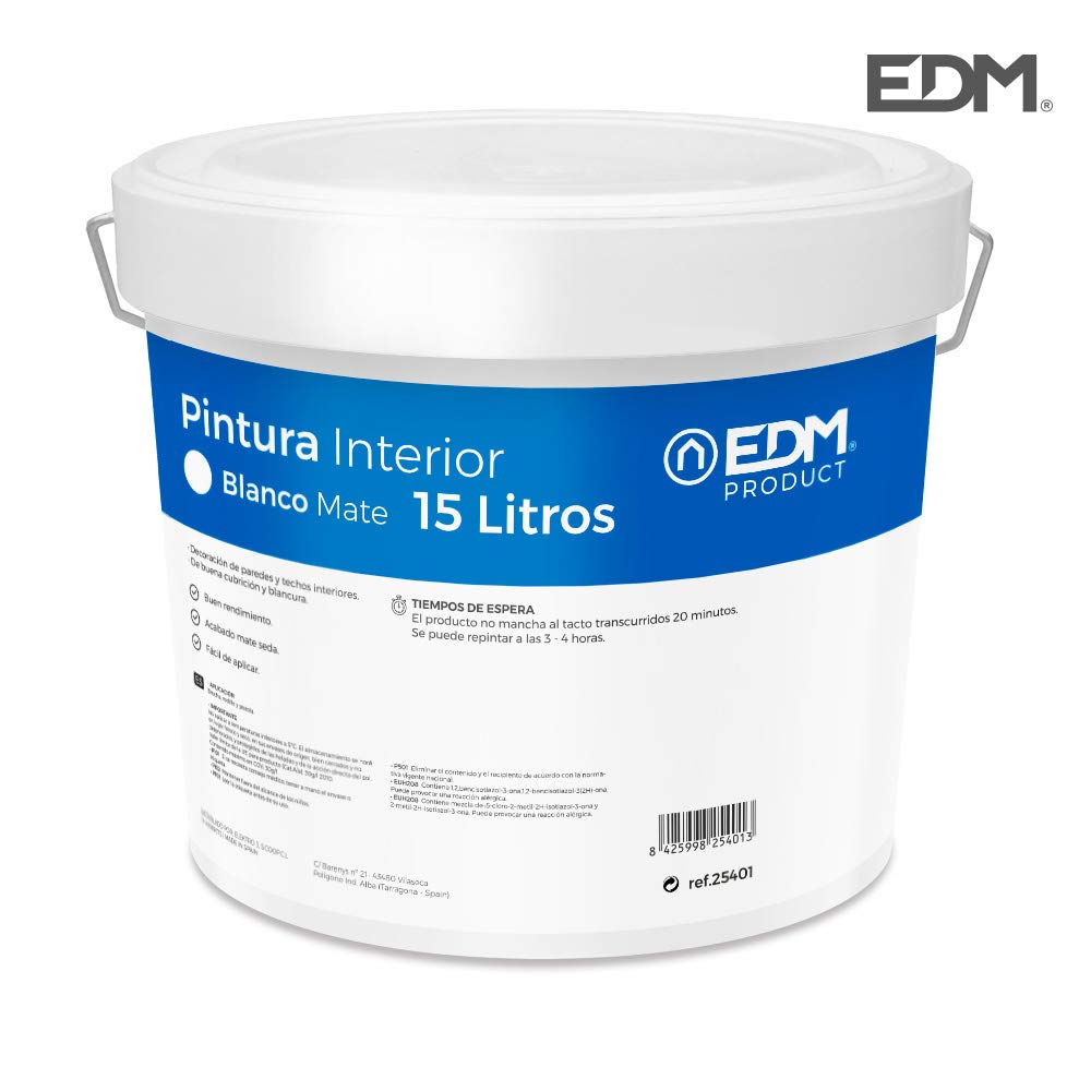 White Interior Matte Plastic Paint 15l Edm