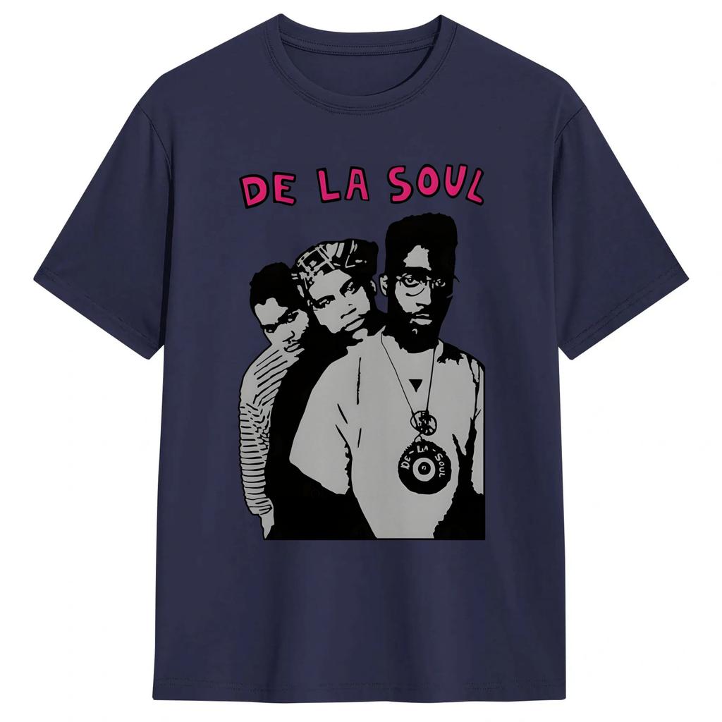 Hip Hop De La Soul 100 Cotton T Shirt For Unisex Beach Vintage T Shirts Crewneck Novelty Tees Oversized Design Clothes
