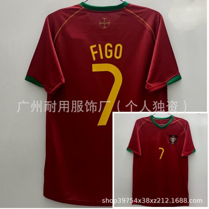 Retro Portugal Jerseys Commemorative Version No. 7 17 C Ronaldo Football Uniform Classic