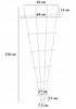 Fan support for climbing plants 150x60cm Stable support for the garden