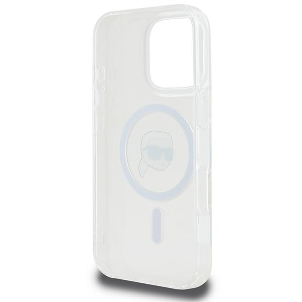 Karl Lagerfeld Klhmp16Lhlskih Iphone16 Pro 6.3 Biały/White Hardcase Iml Metal Karl Head Magsafe