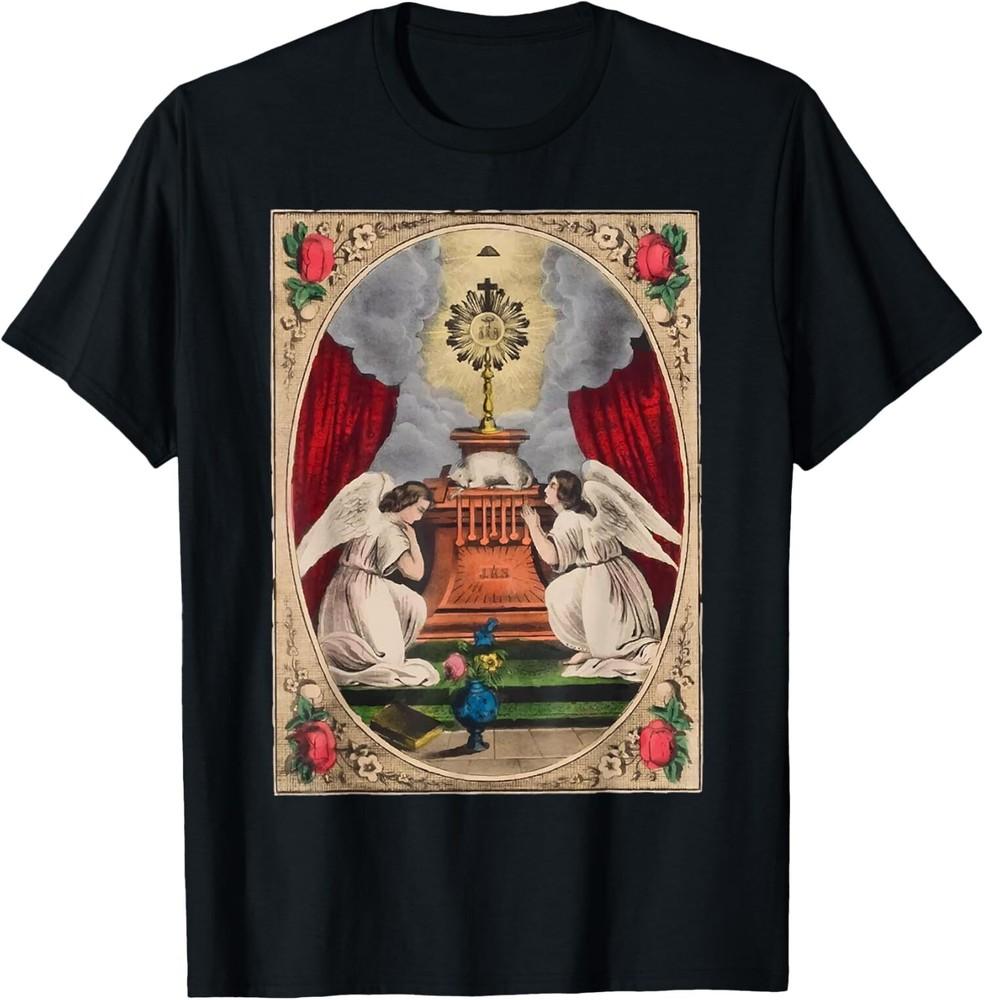 NEW LIMITED Holy Sacrament Eucharistic Adoration Catholic Altar Lamb Shirt S-5XL Unisex T-Shirt XXXXL