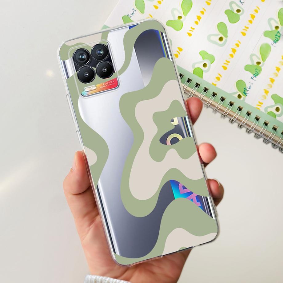 For Realme 8 Case Flower Fashion Cat Cute Cover Coques For Realme 8 Pro Phone Cases Cover Realme8 5G Realme 8i Fundas Soft Capa