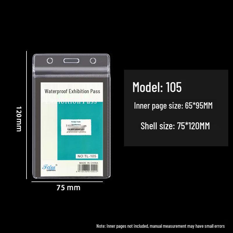 Thickened Plastic ID Card & Name Tag Holder with Metal Clip for Students