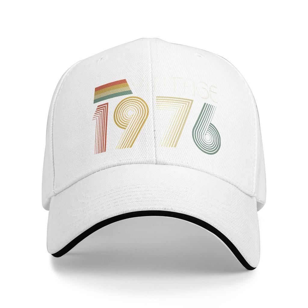 Vintage 1976 50th Birthday Gift Casual Baseball Cap Spring Trucker Hat SunProof Hunting Hip Hop Hats Male Trendy Baseball Caps