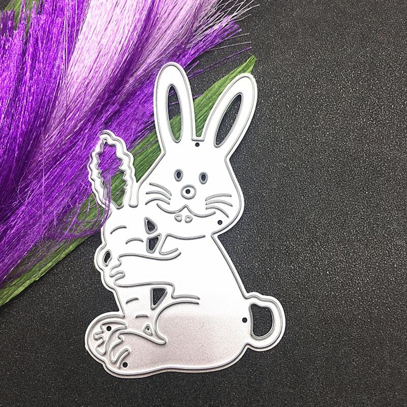 Bunnies Shape Cutting Dies Carbon Steel Die Cut Scrapbooking Embossing Templates for Scrapbooking Card Making Packaging