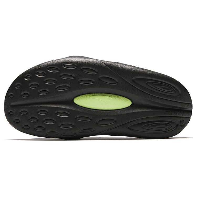 Anta Comfortable Breathable Simple Slide Sandals Men Footwear Black Green 112438519-4