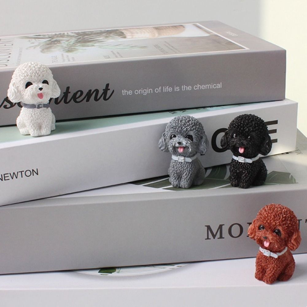 Resin Dog Animal Model Cute Simulated Dog Ornament Creative Dog Figurine  Garden Decoration