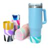Bottle Bottom Sleeve Cover Non-Slip Contrast Color Flexible Wide Compatibility Good Protection Tumbler Water Bottle Silicone Boot Sleeve Household