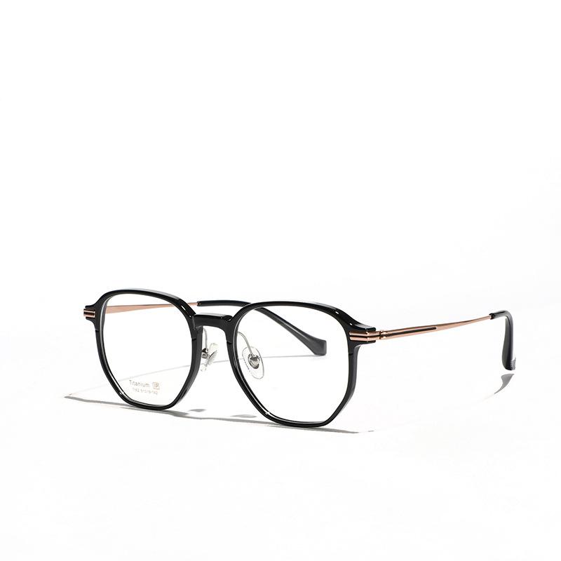 Square Glasses Retro Myopia Glasses Frame Women'S Tr90 Pure Titanium Literary Glasses Frame Men'S Literary Flat Glasses