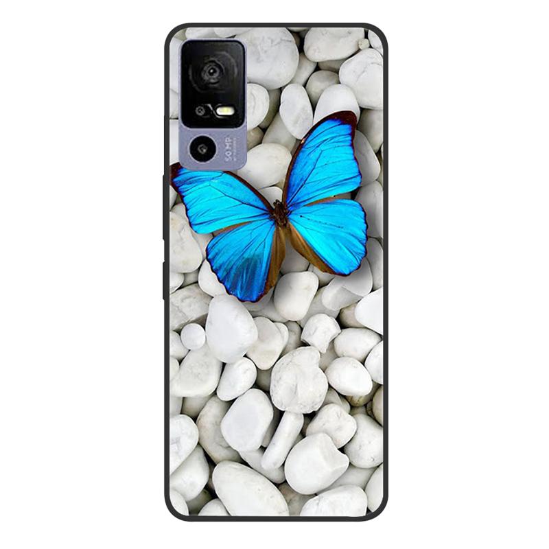 For TCL 40R 5G T771A Case Painted Soft Black Silicone Bumper Phone Cover for TCL 40 R 5G 6.6" Case TCL40R 40R Etui Coque Fundas
