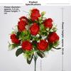 12 Heads Real Happy Flower Mini 9 Colors Natural Simulated Rose Photography Photo Gift Valentine's Day Flowers Home Decorative