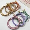 Natunofu Hair Ribbon Elastic Hair Stylish Hair Ties for Adults with Metal Hair Stylish Hair Hair Ties with Stylish Hair Cute Korean Solid Elegant Set