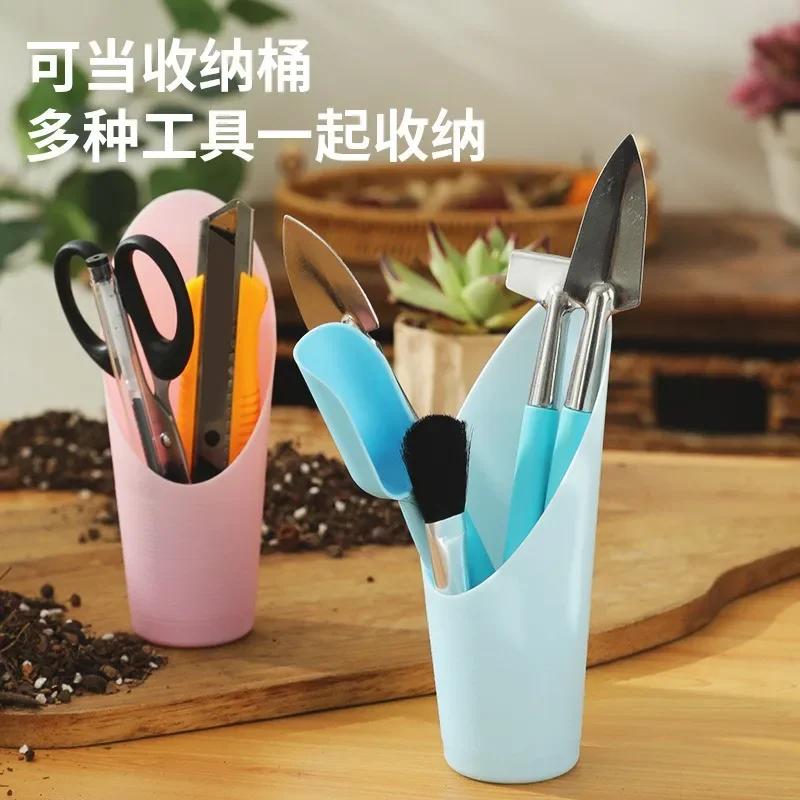 1pc Plastic Bucket Shovel Bonsai Soil Shovel, Garden Potted Plant, Succulent Transplanting Shovels, Mini Garden Plant Hand Tools
