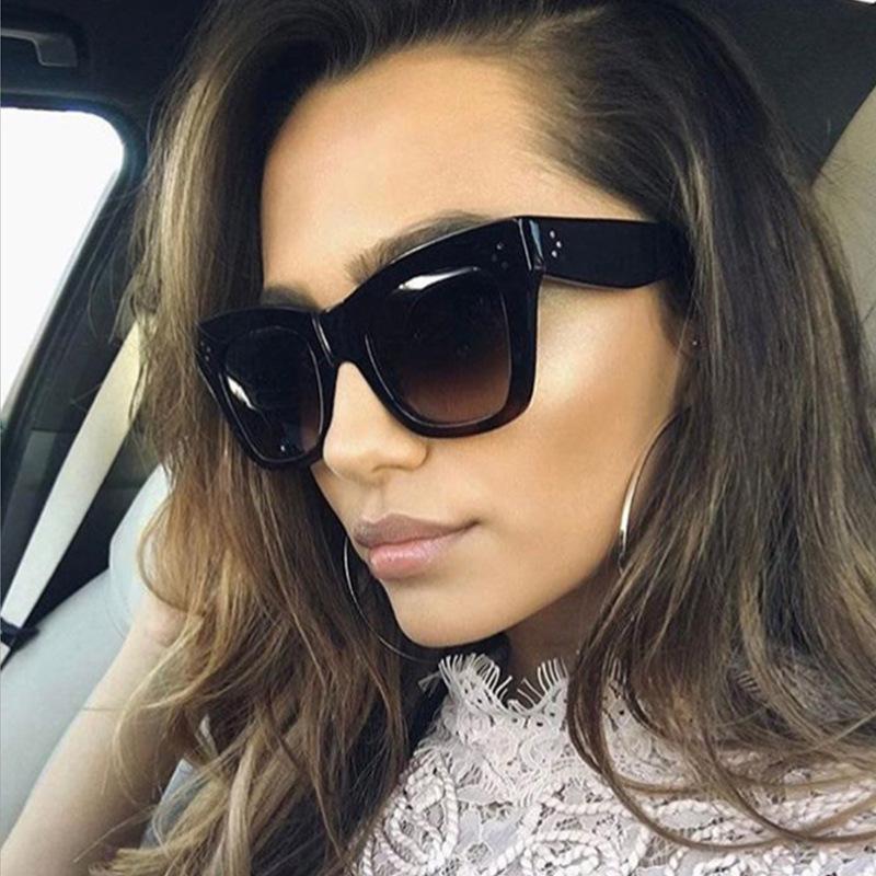 Latest Ladies Oversized Frames Cat Eyes Sun Glasses Fashion Ladies's Sun Glasses Vintage Gents UV Protective Goggles UV400 Eyewear